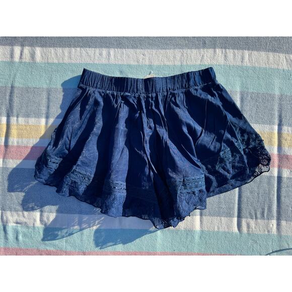 Free People Morning Breeze Shorts | NWT | Size S | Navy Blue | Boho Flowy Fit - Picture 5 of 6